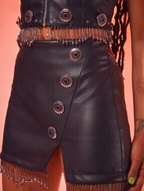 POSTER GIRL  Black Mini Skirt-XL